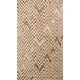 preview thumbnail 1 of 5, Brown Trellis Chevron Wool/ Silk Modern Oriental Area Rug Hand-tufted - 5'0" x 8'0"