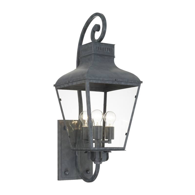 Dumont Outdoor 3 Light Graphite Wall Mount - 12'' W x 32'' H x 14.5'' D