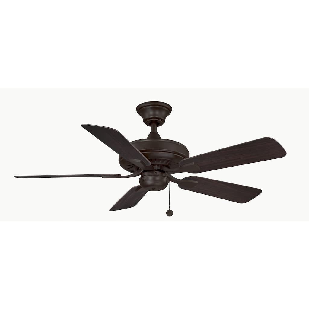 Edgewood 44 inch Indoor/Outdoor Ceiling Fan with Dark Walnut Blades - Dark Bronze