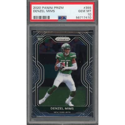 Denzel Mims 2020 Panini Prizm Football Rookie Card RC #355 Graded PSA 10 - 8'6" x 11'6"