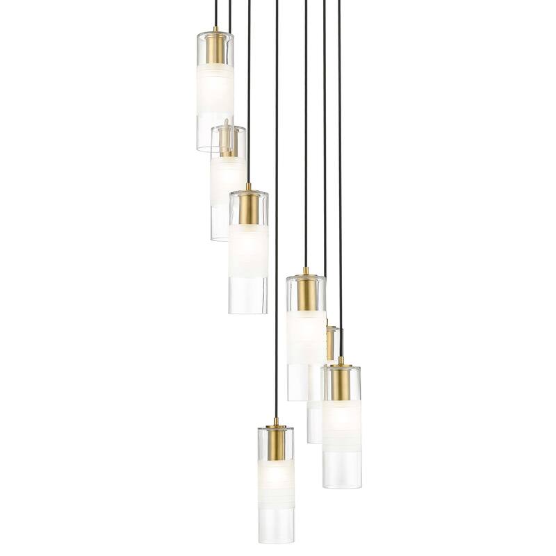 Z-Lite 824P-7R Alton 7 Light 18" Wide Chandelier - Modern Gold