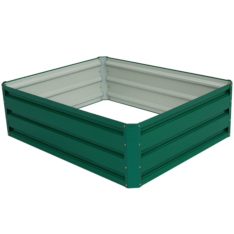 Costway 40x32 Inch Patio Raised Garden Bed Vegetable Flower Plant Dark
