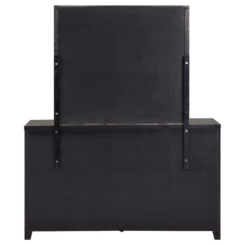 Kieran Transitional Wood 6-drawer Dresser Grey