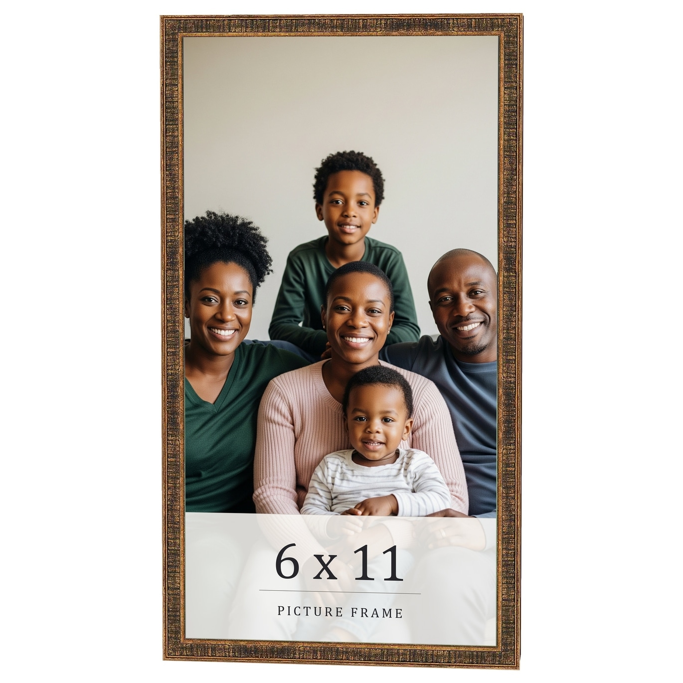 6x11 Frame Gold Kingsley Distressed Solid Wood Picture Frame Width