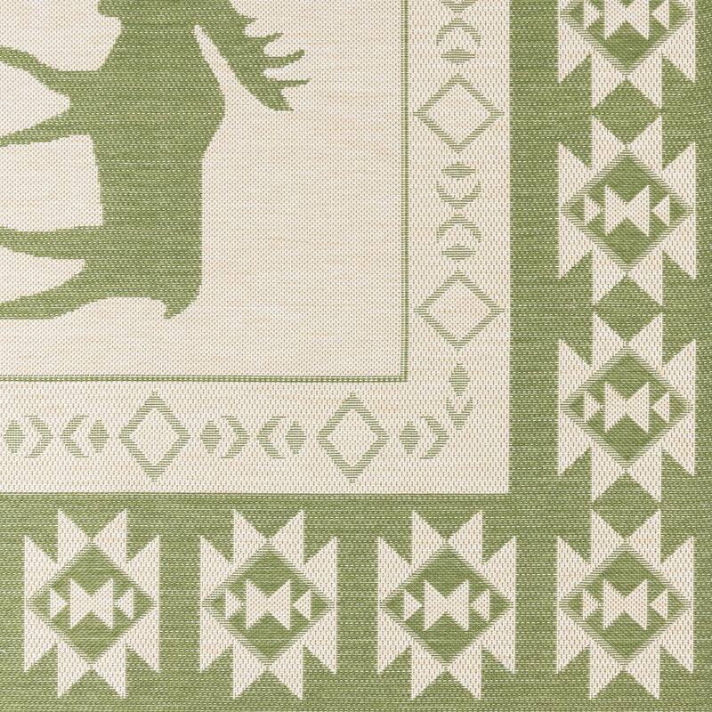Gertmenian Paseo Yoder Rustic Tribal Moose Indoor/ Outdoor Area Rug