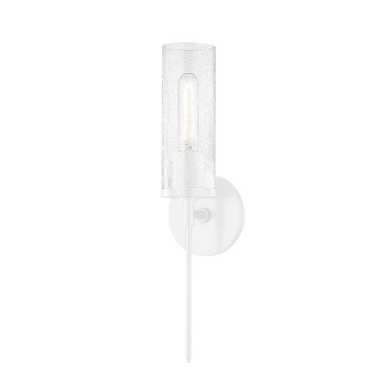 Olivia 1 Light Wall Sconce - Crackle Clear Glass