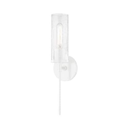 Olivia 1 Light Wall Sconce - Crackle Clear Glass