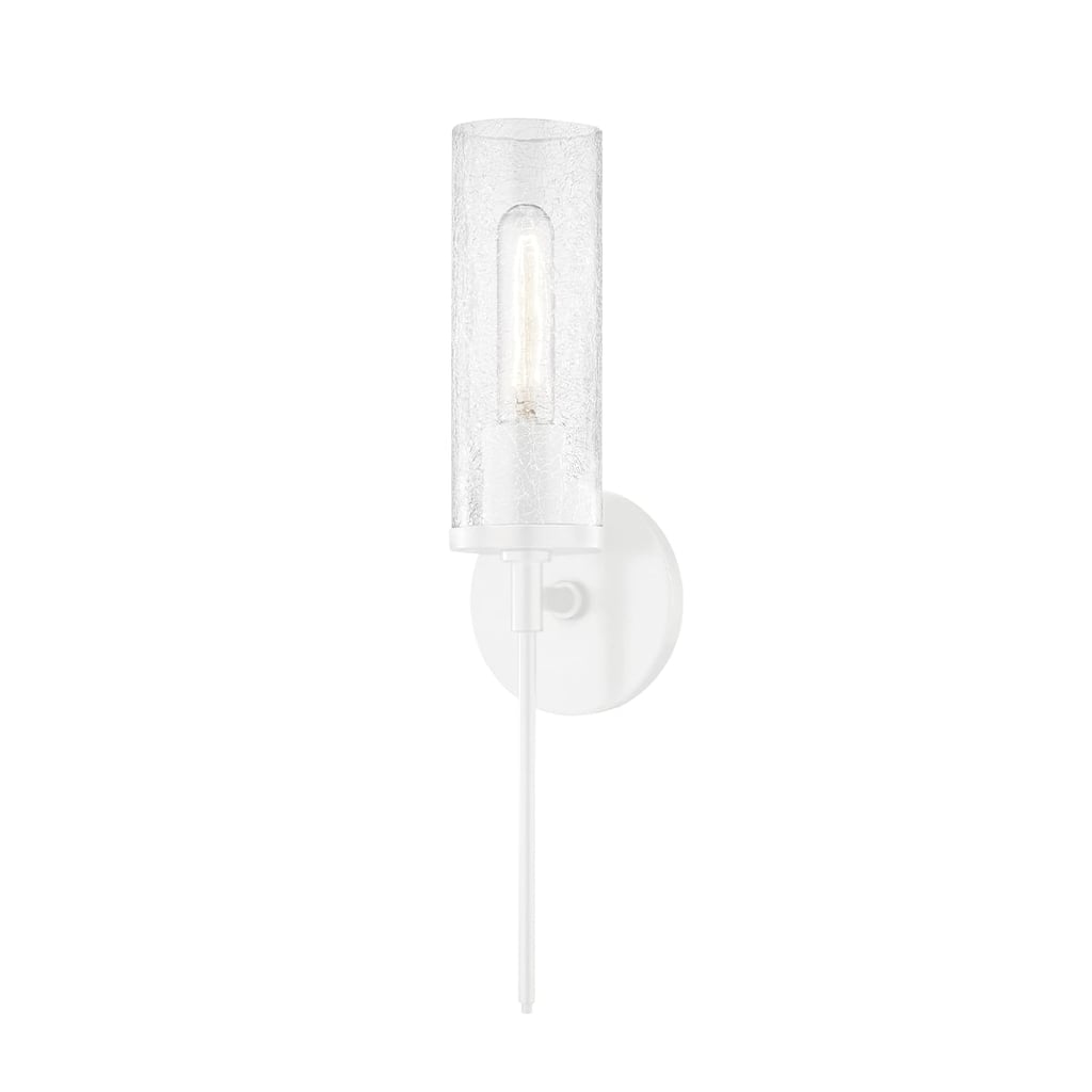 Olivia 1 Light Wall Sconce - Crackle Clear Glass