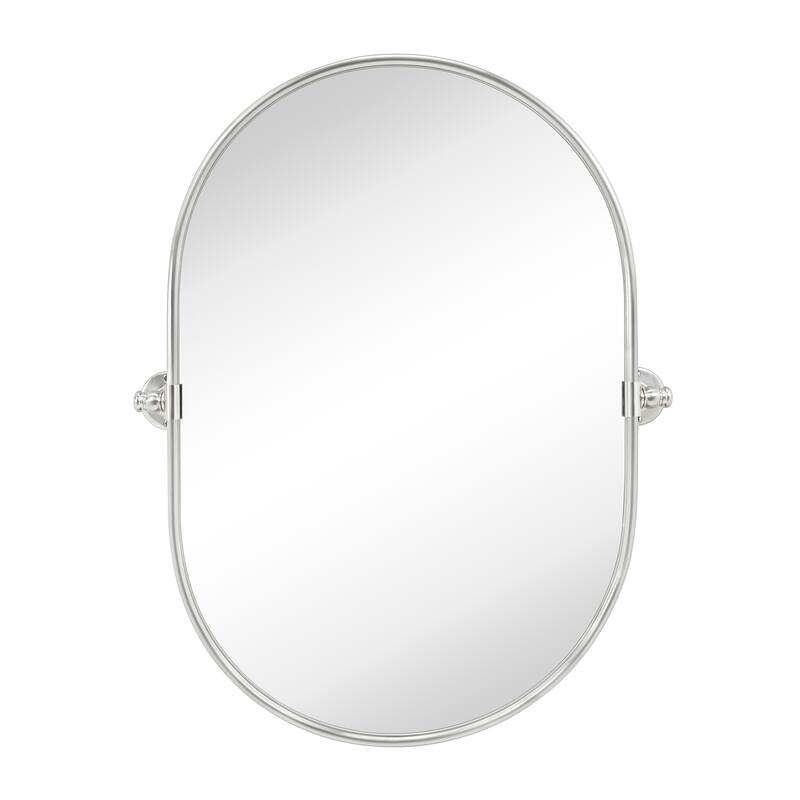 TEHOME Luka Farmhouse Oval Pivot Metal Wall Mirror - 20'' x 30''