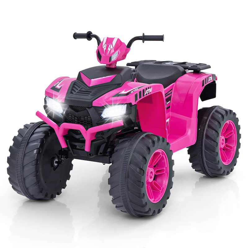 Gymax Kids Ride-On ATV 24V Battery Powered Electric Vehicle w/ - Pink