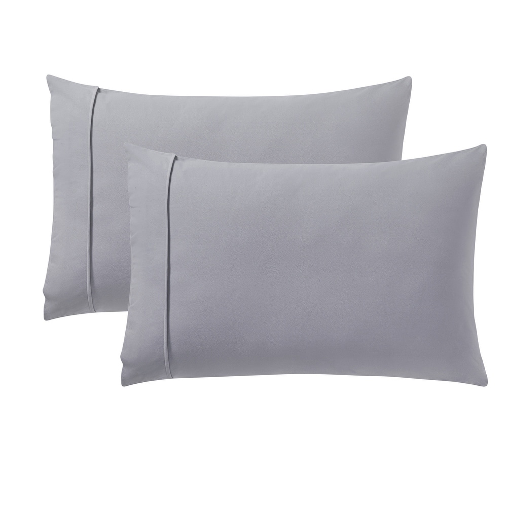 Sweet Home Collection Ultra Soft Solid Flannel Pillowcases (2-Pack)