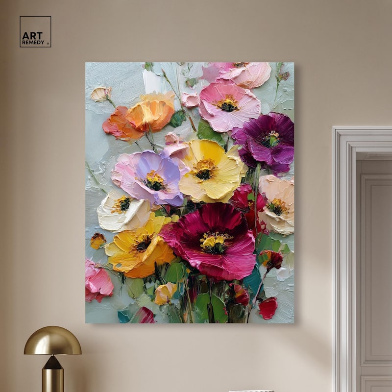 Floral Texture I Canvas by Art Remedy, Gallery Wrapped