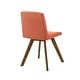 preview thumbnail 4 of 10, Set of 4 Gina Upholstered Dining Chairs in Walnut Finish
