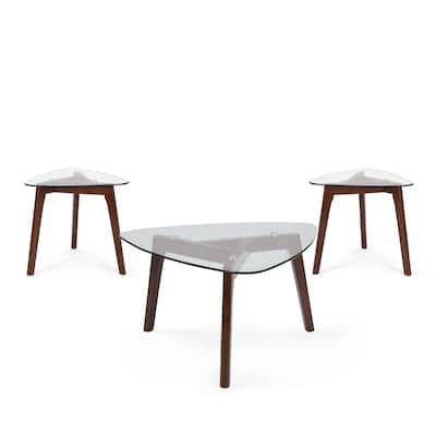 Wasco Indoor Wood and Glass Table Set by Christopher Knight Home