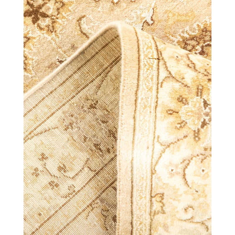 Overton Hand Knotted Wool Vintage Inspired Traditional Mogul Ivory Area Rug - 3 x 5