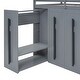 preview thumbnail 18 of 17, Twin Size Loft Bed with 4 Large Retractable Wardrobes, Storage Stair and Side Storage Compartments for Kids Boys Girls, Grey