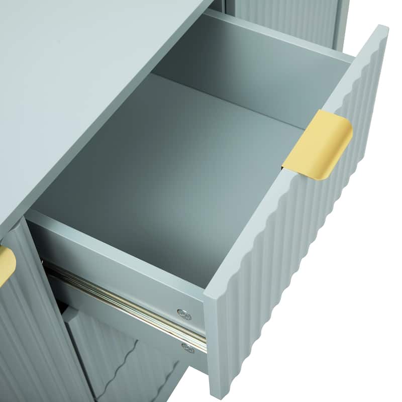Storage Console Table with Adjustable Shelves