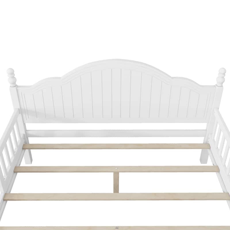 Full Size Bed For Kids, Wood Full Platform Bed with Headboard and Footboard