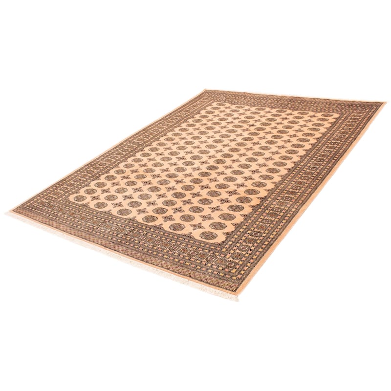ECARPETGALLERY Hand-knotted Finest Peshawar Bokhara Beige Wool Rug - 9'1 x 12'0