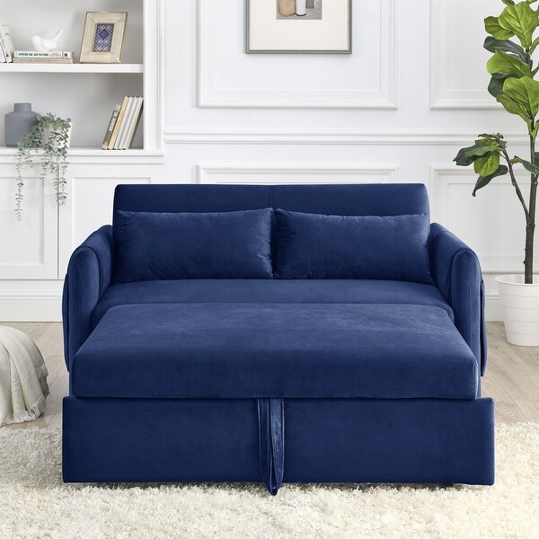 Velvet pull out sofa discount