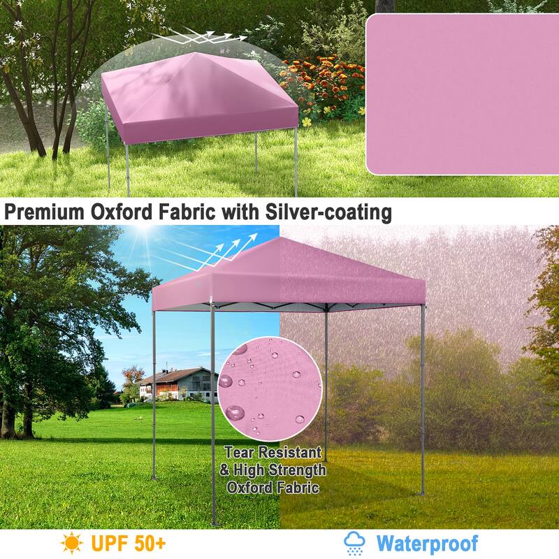 Gymax 6.6x6.6 FT Folding Pop-up Canopy w/ 6.2-8 Height Adjustment