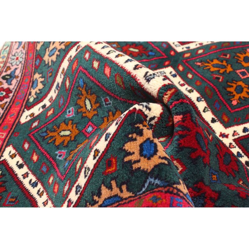 ECARPETGALLERY Hand-knotted Teimani Dark Green Wool Rug - 2'6 x 3'7