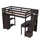 preview thumbnail 9 of 55, Multifunctional Design Loft Bed with Desk, Storage Stairs and Shelves, Efficient space, Twin Size