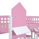 preview thumbnail 16 of 34, Full Over Full Castle Style Bunk Bed Kids Bed with 2 Drawers 3 Shelves and Slide Kids Furniture, Blue