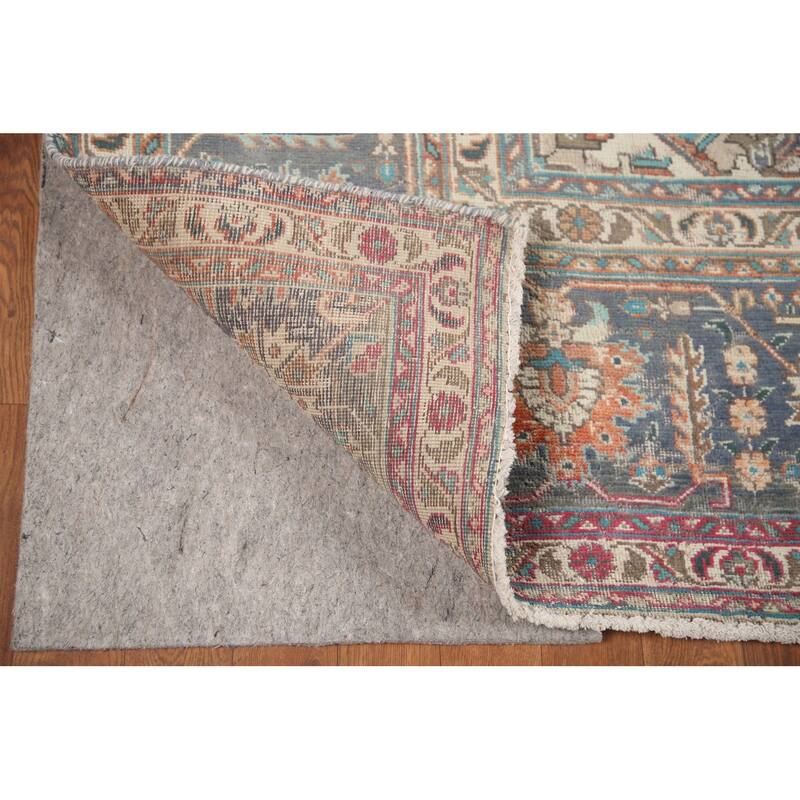 Hand Knotted Oriental 100% Wool Carpet Traditional Medallion Pink Tabriz Area Rug - 13' 0'' X 9' 6''