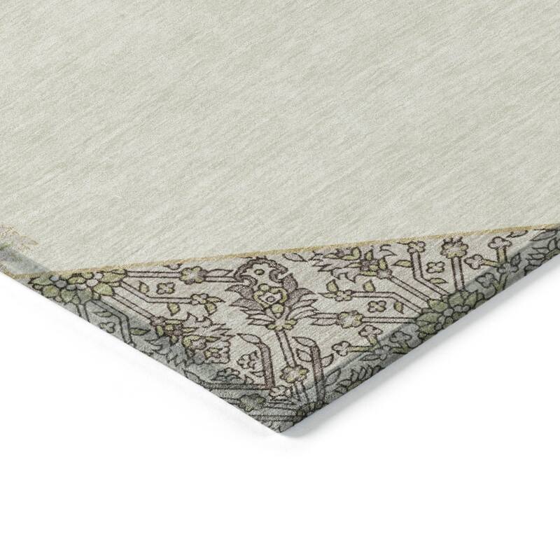 HomeRoots Oriental Traditional Rectangle Outdoor Rug