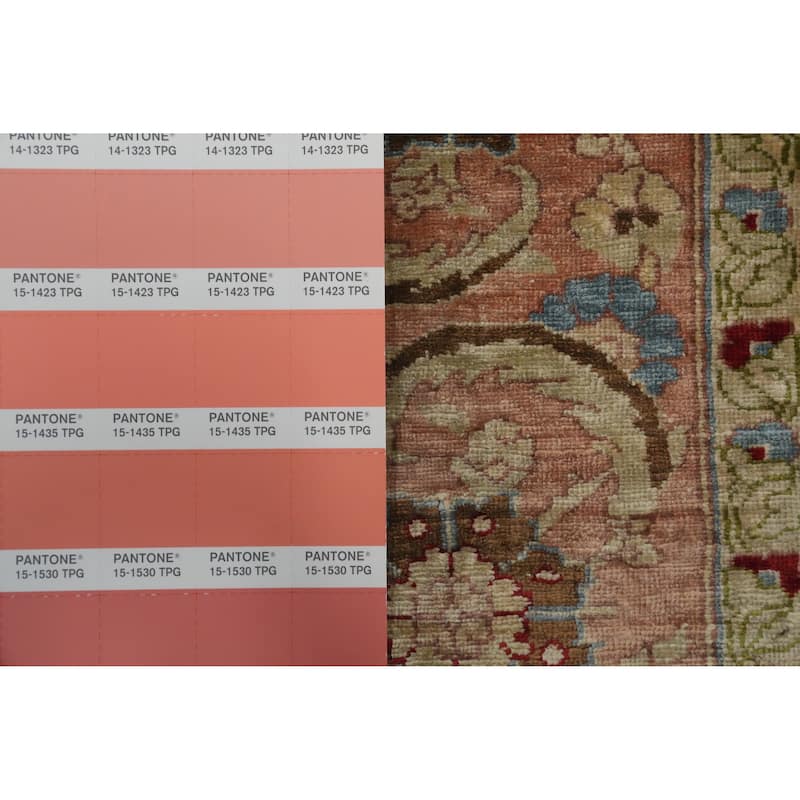 Hand Knotted Traditional Silk Brown Floral Area Rug - 3' 10'' X 2' 4''