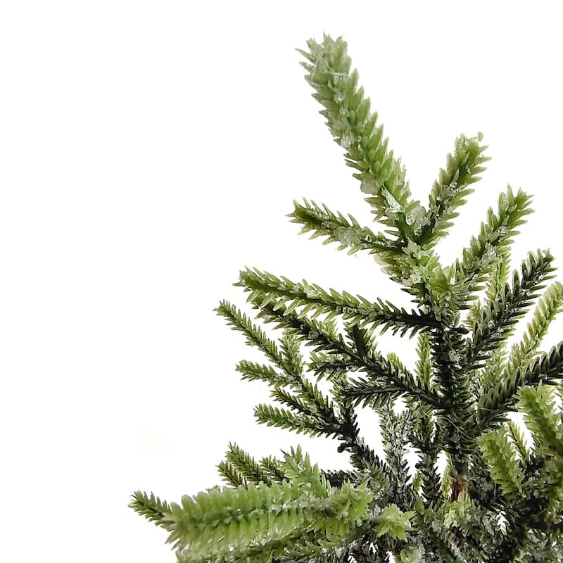 Real Touch™ Frosted Ice Pine Artificial Christmas Tree with Jute Base - 16.5"
