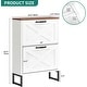 preview thumbnail 12 of 18, Moasis Shoe Storage Cabinet with 2 Flip Drawers Narrow Shoes Rack Organizer