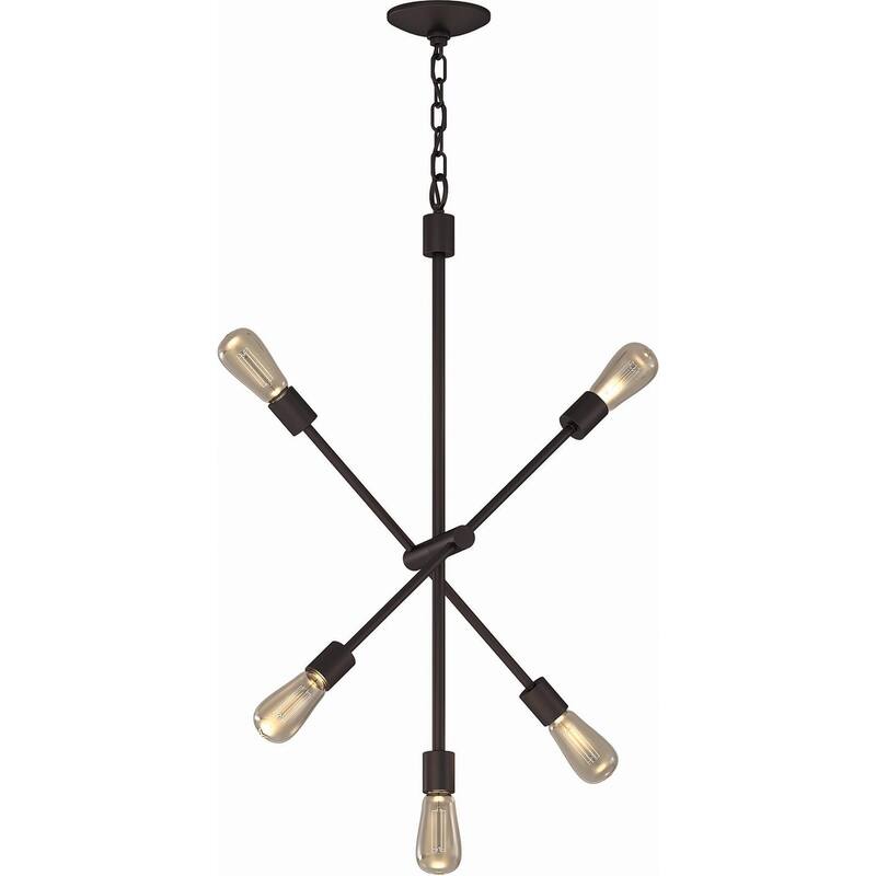 Volume Lighting Lis 5 Light 22" Wide Abstract Chandelier