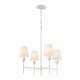 preview thumbnail 3 of 9, Broche 4 Light Matte White Chandelier - 28"W x 28"H x 28"D