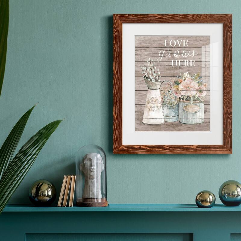 Love Grows Here-Premium Framed Print - Ready to Hang