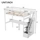 preview thumbnail 10 of 11, Twin Size Loft Bed With Storage Staircase And Built-In Desk