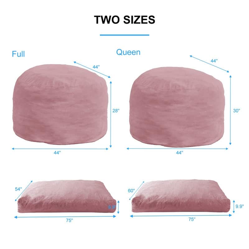 Mixoy Faux Plush Lazy Bean Bag Chairs,Oversized Fluffy Accent Chair,Fuzzy Sofa