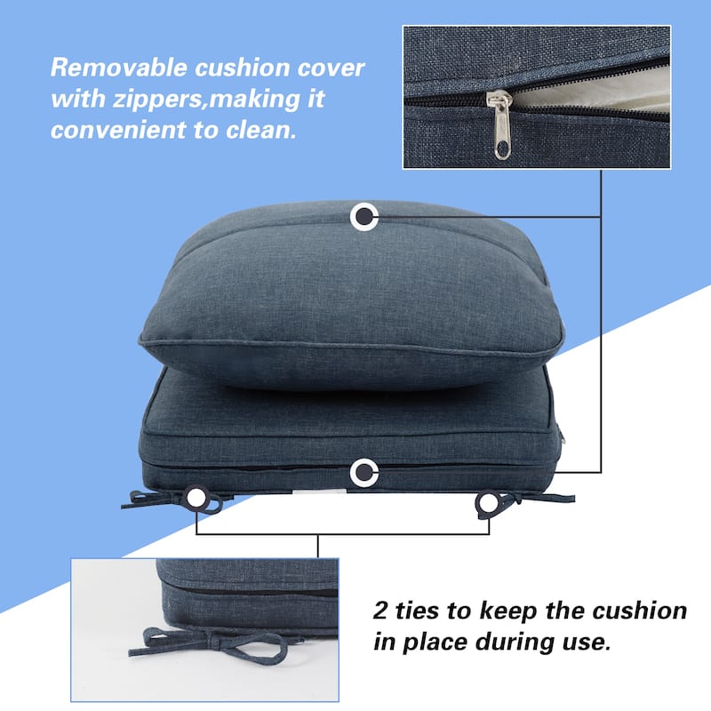 24-inch Outdoor Deep Seat Cushion Set - 24"L* 24"W *5"H