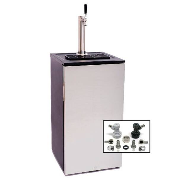 EdgeStar 18 Inch Wide Kegerator with Home Brew Coupler Stainless Steel Bed Bath & Beyond