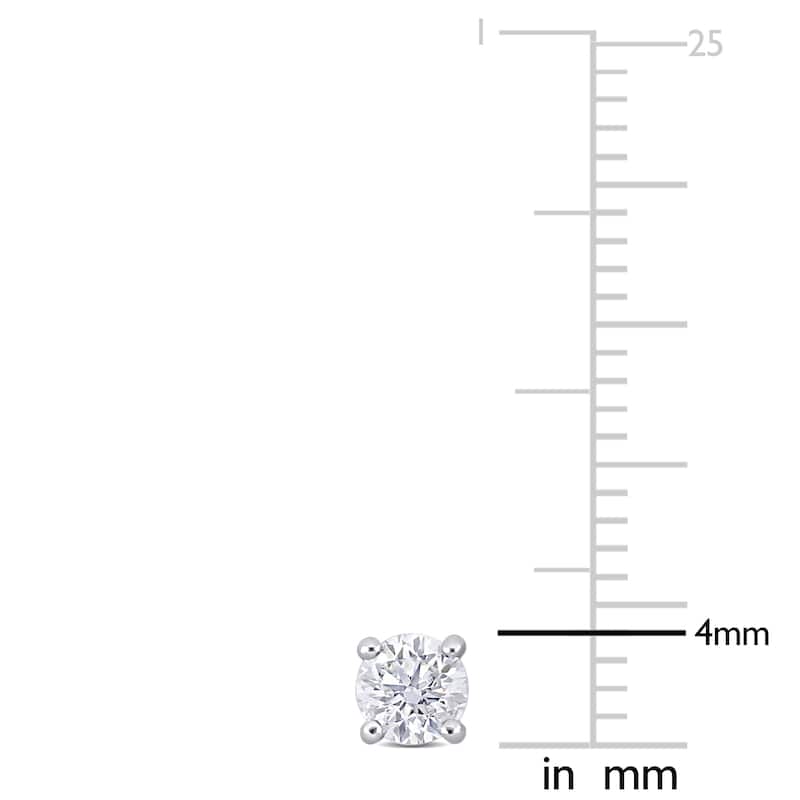 1/2ct TW Lab-Grown Diamond Martini-Style Stud Earrings in 14k White Gold