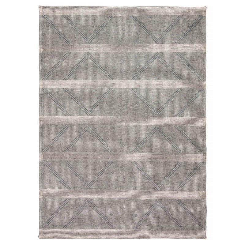 ECARPETGALLERY Braid weave Sienna Grey Wool Rug - 5'0 x 6'10 - Dark Grey - 5'0 x 6'10
