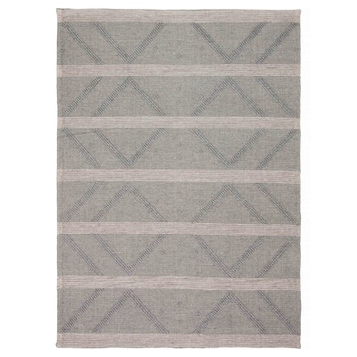 ECARPETGALLERY Braid weave Sienna Grey Wool Rug - 5'0 x 6'10