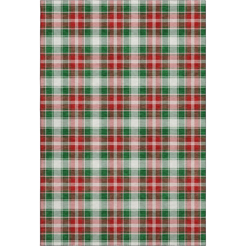 Premium Washable Super Soft Christmas Plaid Mayfield Rug