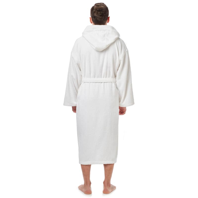 Men's Turkish Cotton Hooded Bathrobe