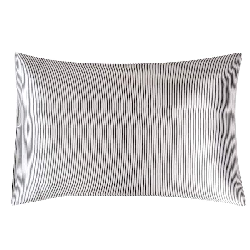 mend Satin Beauty Pillowcase - Gunmetal Stripe - Standard
