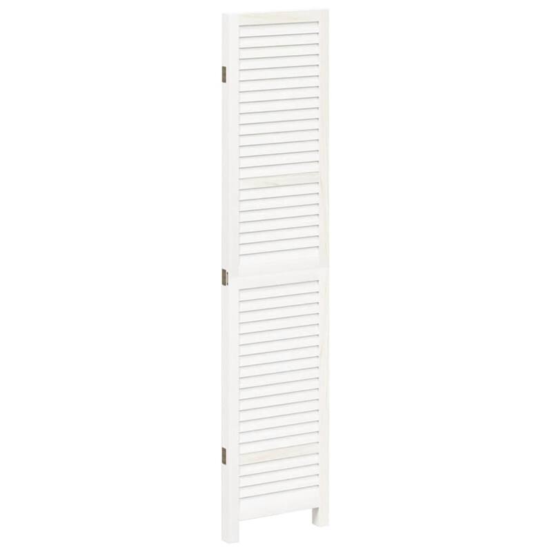 vidaXL Room Divider Privacy Screen Living Room White Solid Wood Paulownia