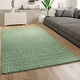 preview thumbnail 13 of 35, Plain Shag Rug For Living Room or Bedroom in pastell colors 2'4" x 4'7" - Mint Green