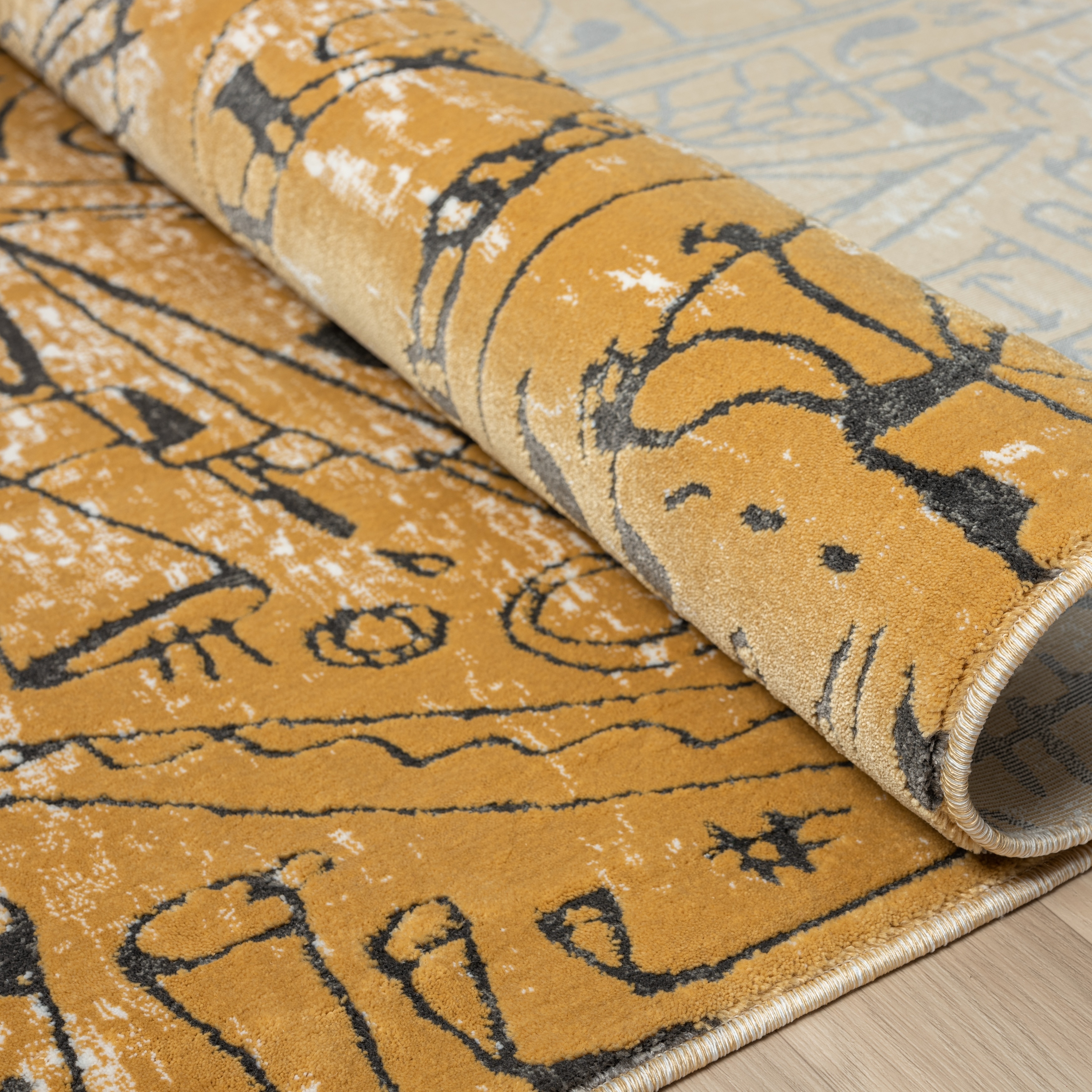 ¥B Sign Rug Yellow ¥ellow Bucks Katie Merz BKLYNWRKS Street Art Area Rug - On Sale