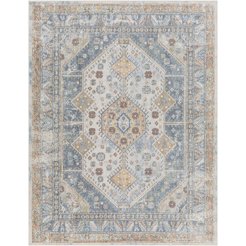 Livabliss Lillian Traditional Medallion Washable Area Rug